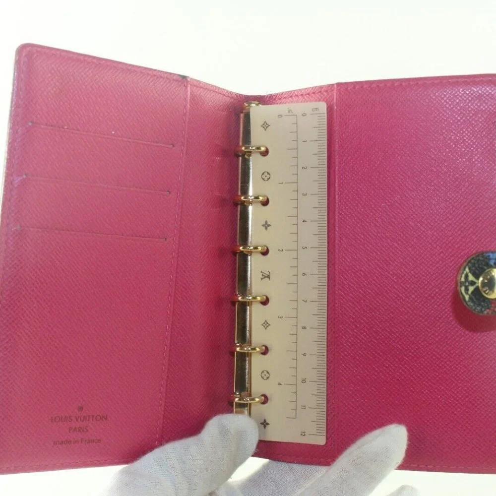 LOUIS VUITTON Black Monogram Multicolor Agenda PM Small Ring 1LV727K